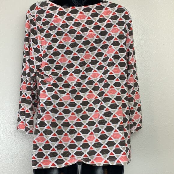 JM Collection scoop neck pullover blouse size PL - Picture 4 of 5